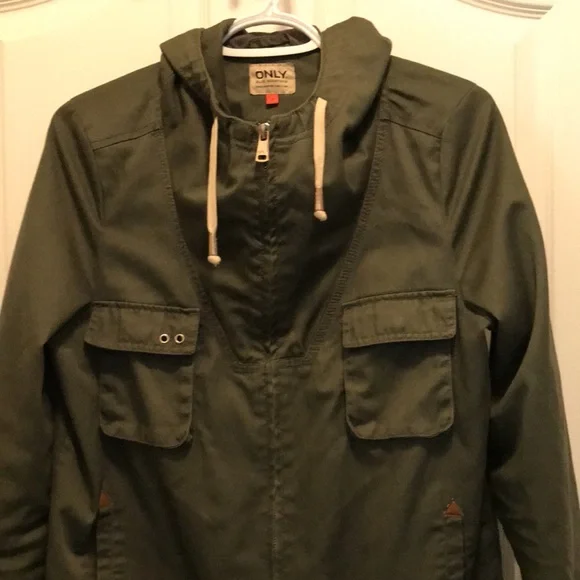 Only Blue Behaviour Army Green Spring Jacket - Picture 2 of 3